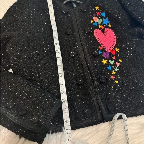 AQUA x Kerri Rosenthal Heart Patch Boucle Jacket XS STUNNING - Picture 8 of 11